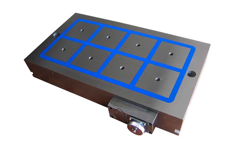 High density powerful electro permanent magnetic chuck with square 75×75 poles